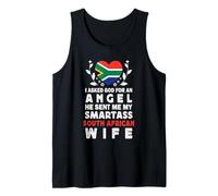 Funny Smartass South African Wife South Africa Flag Spouses Canotta
