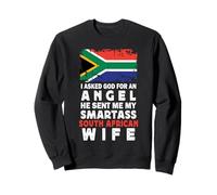 Funny Smartass South African Wife South Africa Flag Spouses Felpa