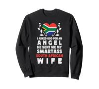 Funny Smartass South African Wife South Africa Flag Spouses Felpa