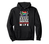 Funny Smartass South African Wife South Africa Flag Spouses Felpa con Cappuccio