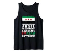 Funny Smartass Syrian Boyfriend Syria Flag Canotta