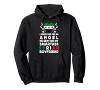 Funny Smartass Syrian Boyfriend Syria Flag Felpa con Cappuccio