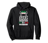 Funny Smartass Syrian Husband Syria Flag Spouses Felpa con Cappuccio