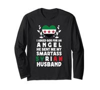 Funny Smartass Syrian Husband Syria Flag Spouses Maglia a Manica