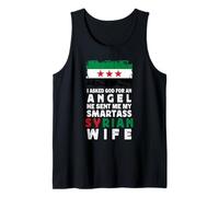 Funny Smartass Syrian Wife Syria Flag Spouses Canotta