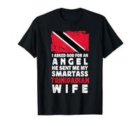 Funny Smartass Trinidadian Wife Trinidad Flag Spouses Maglietta