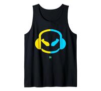 Funny SmilingFace Cute - Cuffie Giallo Pastello/Blu Canotta