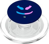 Funny SmilingFace Multi Colori Rosa|Blu PopSockets PopGrip per MagSafe