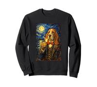 Funny Smoking Basset Hound Artwork Vintage Dog Meme in Suit Felpa