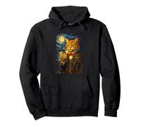 Funny Smoking Cat Meme Cigarette Artwork Vintage Cat in Suit Felpa con Cappuccio