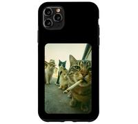Funny Smoking Cat Meme Cigarette Cat Hilarious Cats Gang Custodia per iPhone 11 Pro Max