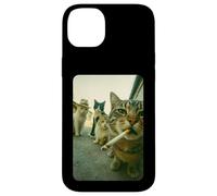 Funny Smoking Cat Meme Cigarette Cat Hilarious Cats Gang Custodia per iPhone 14 Plus