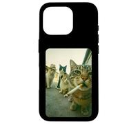 Funny Smoking Cat Meme Cigarette Cat Hilarious Cats Gang Custodia per iPhone 16 Pro