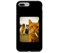 Funny Smoking Cat Meme Cigarette Cat Hilarious Cats Gang Custodia per iPhone 7 Plus/8 Plus