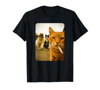 Funny Smoking Cat Meme Cigarette Cat Hilarious Cats Gang Maglietta