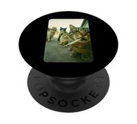 Funny Smoking Cat Meme Cigarette Cat Hilarious Cats Gang PopSockets PopGrip Adesivo