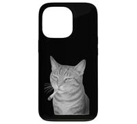 Funny Smoking Cat Meme Cigarette Grunge Aesthetic Custodia per iPhone 13 Pro