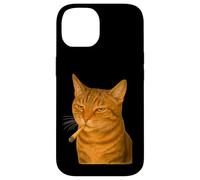 Funny Smoking Cat Meme Cigarette Grunge Aesthetic Custodia per iPhone 14