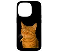 Funny Smoking Cat Meme Cigarette Grunge Aesthetic Custodia per iPhone 14 Pro