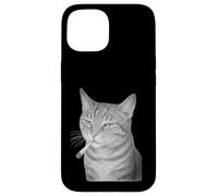 Funny Smoking Cat Meme Cigarette Grunge Aesthetic Custodia per iPhone 15