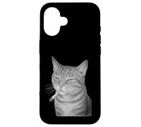 Funny Smoking Cat Meme Cigarette Grunge Aesthetic Custodia per iPhone 16