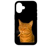 Funny Smoking Cat Meme Cigarette Grunge Aesthetic Custodia per iPhone 16