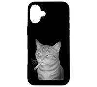 Funny Smoking Cat Meme Cigarette Grunge Aesthetic Custodia per iPhone 16 Plus