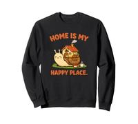 Funny Snail Cozy Shell Home è Il Mio Posto Felice Felpa