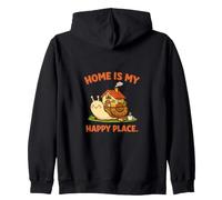Funny Snail Cozy Shell Home è Il Mio Posto Felice Felpa con Cappuccio