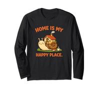 Funny Snail Cozy Shell Home è Il Mio Posto Felice Maglia a Manica