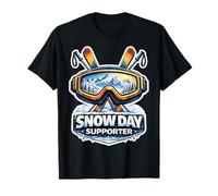 Funny Snow Day Supporter Ski Lover Ski Ski Mens Sciatore Inverno Maglietta