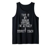 Funny Sobriety Coach Costume Recovery Sober Living Rehab Canotta