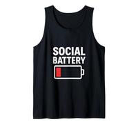 Funny Social Battery Low Power Humor Design Canotta