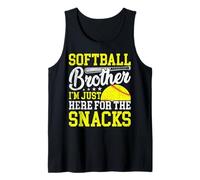 Funny Softball Brother Plays just I'm Here for the Snacks Canotta