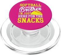 Funny Softball Brother Plays just I'm Here for the Snacks PopSockets PopGrip per MagSafe