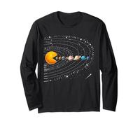 Funny Solar System Planets Astronauts Space Video Games Kids Maglia a Manica