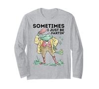 Funny Sometimes I Just Be Fartin' Frog Graphic Maglia a Manica