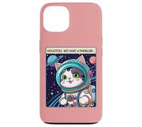 Funny Space Cat Houston We Have a Pawblem Accessories Custodia per iPhone 13