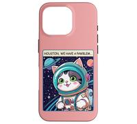 Funny Space Cat Houston We Have a Pawblem Accessories Custodia per iPhone 16 Pro