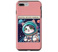 Funny Space Cat Houston We Have a Pawblem Accessories Custodia per iPhone 7 Plus/8 Plus