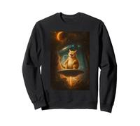 Funny Space, Cat UFO Alien, Abduction Astronaut Design Felpa