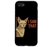 Funny Sphynx Cat Ho visto quell'umorismo gatto senza peli Custodia per iPhone SE (2020) / 7/8