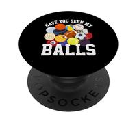 Funny Sports Balls Humor Joke For Athletes Football Golf PopSockets PopGrip Adesivo