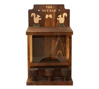Funny Squirrel Bar - Outdoor Feeders, Chipmunk Feeder Box | 3-Stool Design with Adorable Pattern for Trees, Pet Feeding Station for Small Animals, Backyard Attraction, Wildlife Decor for Lawn, Fence