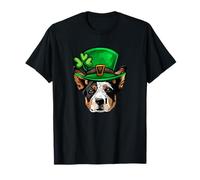 Funny St Patricks Day Australian Bovino Cane Blu Heeler Maglietta