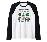 Funny St Patricks GNOME Prone to Shenanigans with My Gnomies Maglia con Maniche Raglan