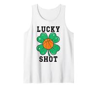 Funny St Patricks Mens Basketball Shamrock Charm Lucky Shot Canotta
