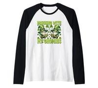 Funny St Pattys Day GNOME Loves Drinking with My Gnomies Maglia con Maniche Raglan