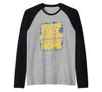 Funny Stack Overflow Aiutami Tu Sei la mia Unica Speranza Maglia con Maniche Raglan