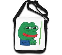 Funny Stock Trader Pepe The Frog Meme Art Borsa a tracolla bianca